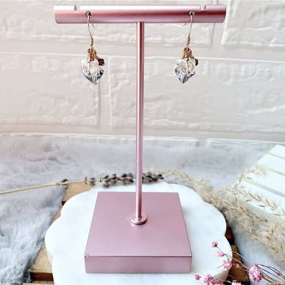 New Butterfly Crystal Earrings | 14k Gold Filled | Handmade in BC - Picture 5 of 6